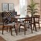 Baxton Studio Eleri Light Grey Upholstered and Walnut Wood 5-Piece Dining Set 168-10816-10807 - alternate 7